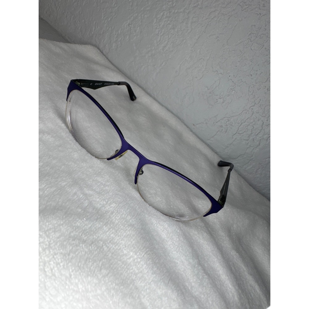 Frame only GANT Eyeglasses Women's OS Purple Good Stainless Semi-Rimless Cat Eye